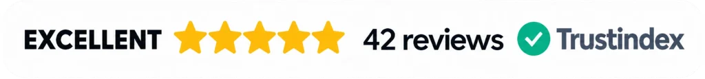 Excellent five-star Trustindex rating from 42 reviews
