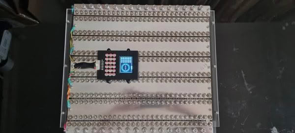 Electronic device with keypad on LED panel