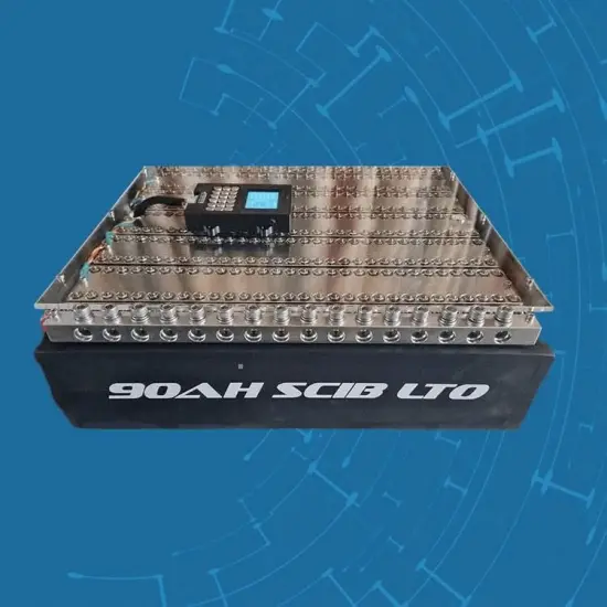 90AH SCIB LTO battery on blue background.