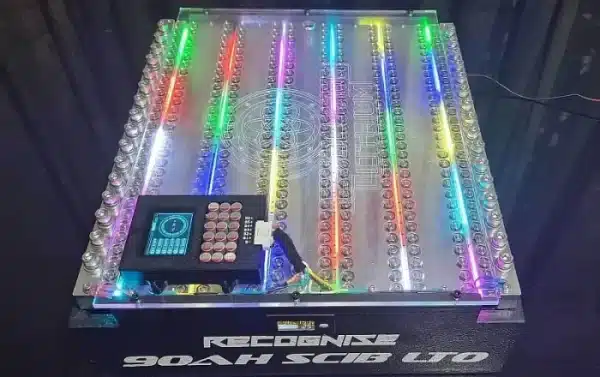 Colorful illuminated battery pack with digital control panel