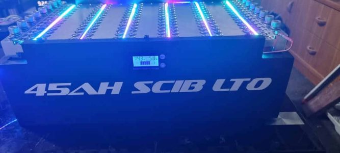 45Ah SCiB LTO battery pack with LED lights