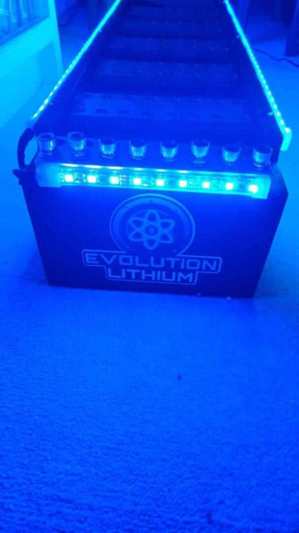 Evolution Lithium battery with blue LED lights