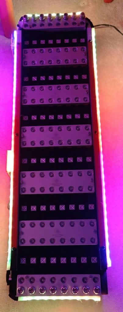 LED light panel with colorful glow