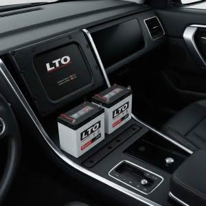 LTO batteries installed in a car audio system showcasing high-performance audio technology