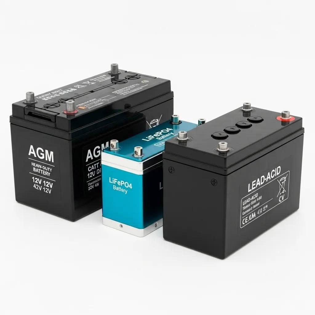 Comparison of AGM, LiFePO4, and lead-acid batteries for car audio systems