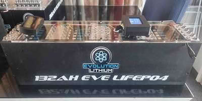 12V lithium LiFePO4 battery on display