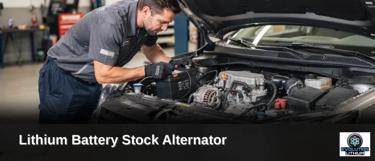 A stock alternator will supply power to a lithium battery, but it doesn't automatically follow