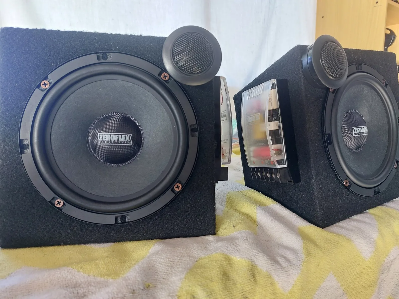 ZeroFlex component speakers and crossovers for Jared Ansley’s car audio system